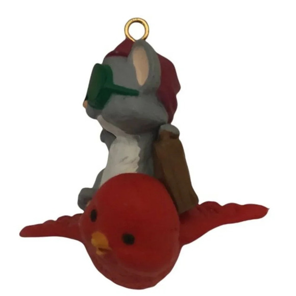 Hallmark "Goin south" '89 mouse & bird christmas tree ornament - Picture 5 of 5
